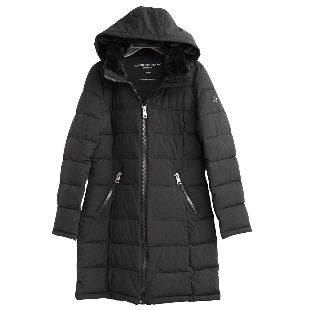 Andrew Marc Puffer Coat NWOT Sz S Cozy Minimalist GorpCore Chic